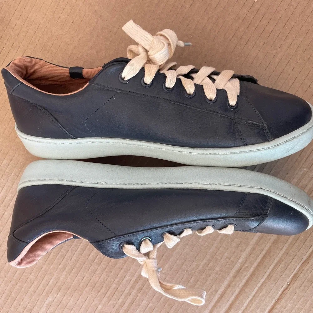 Vionic Pro Shoes Womens 10 Navy Blue Leather Mable Athletic Casual Comfort